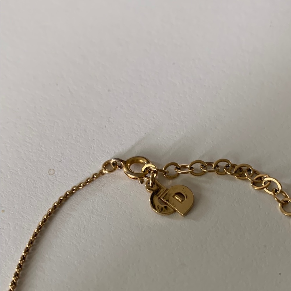 Dior Gold Necklace with Crystal Embellished Pendant missing stones - Picture 2 of 4